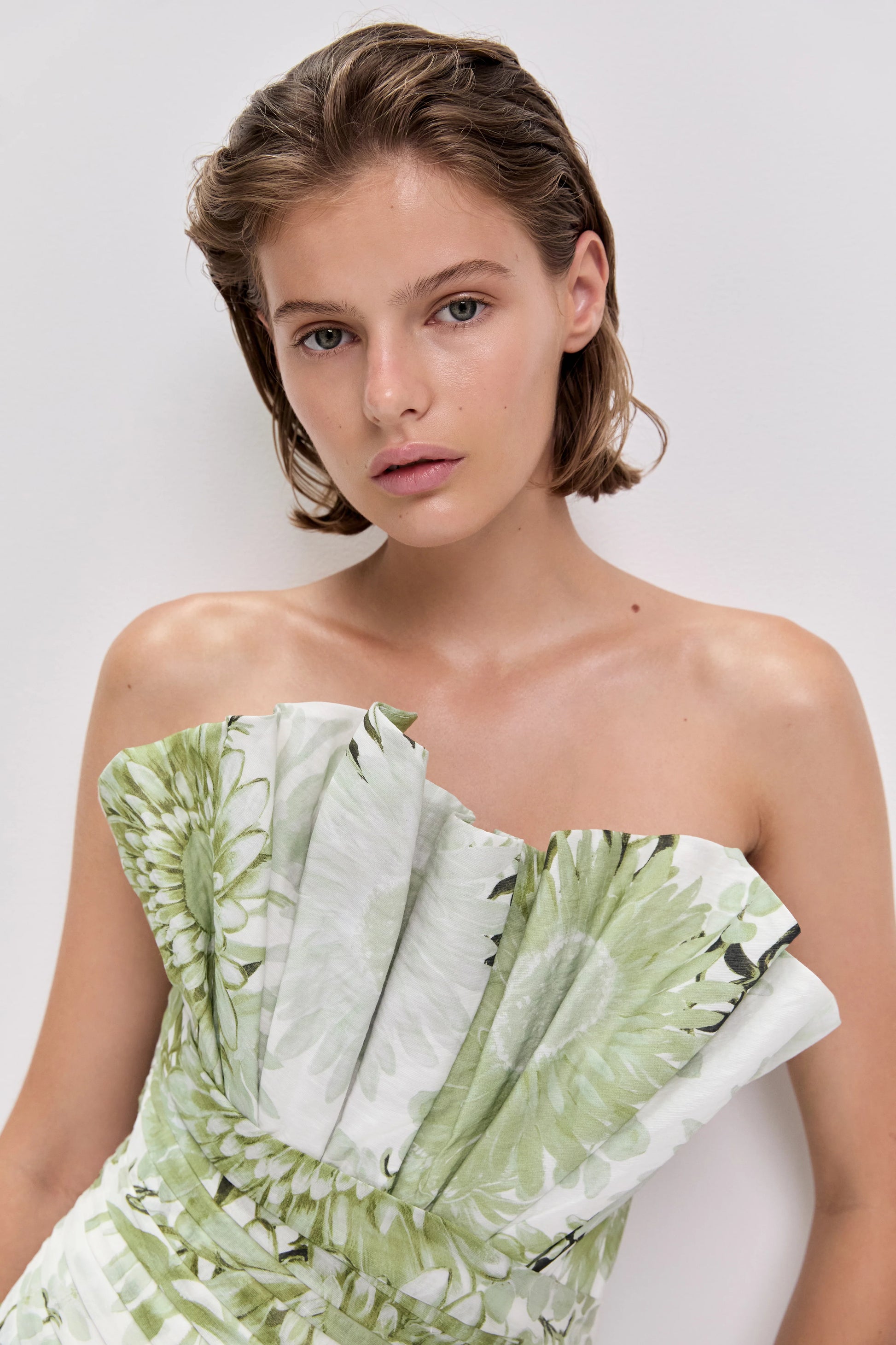 Reflector Gown Olive Native Floral