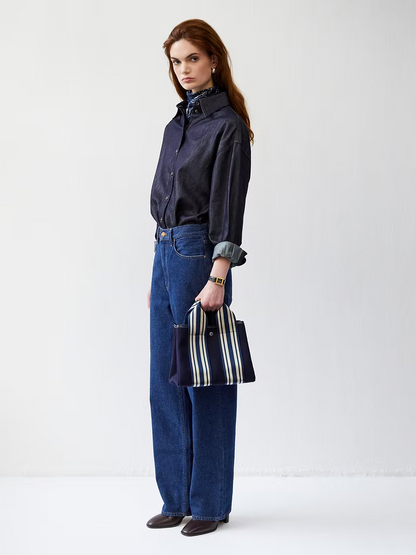 Traversée Navy Equestrian Flannel