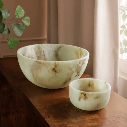 RESIN Giada Large Bowl Jade Swirl