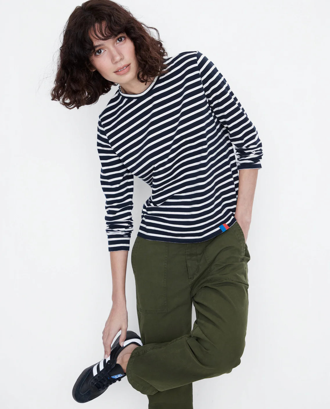 The Modern Long in Navy/Cream