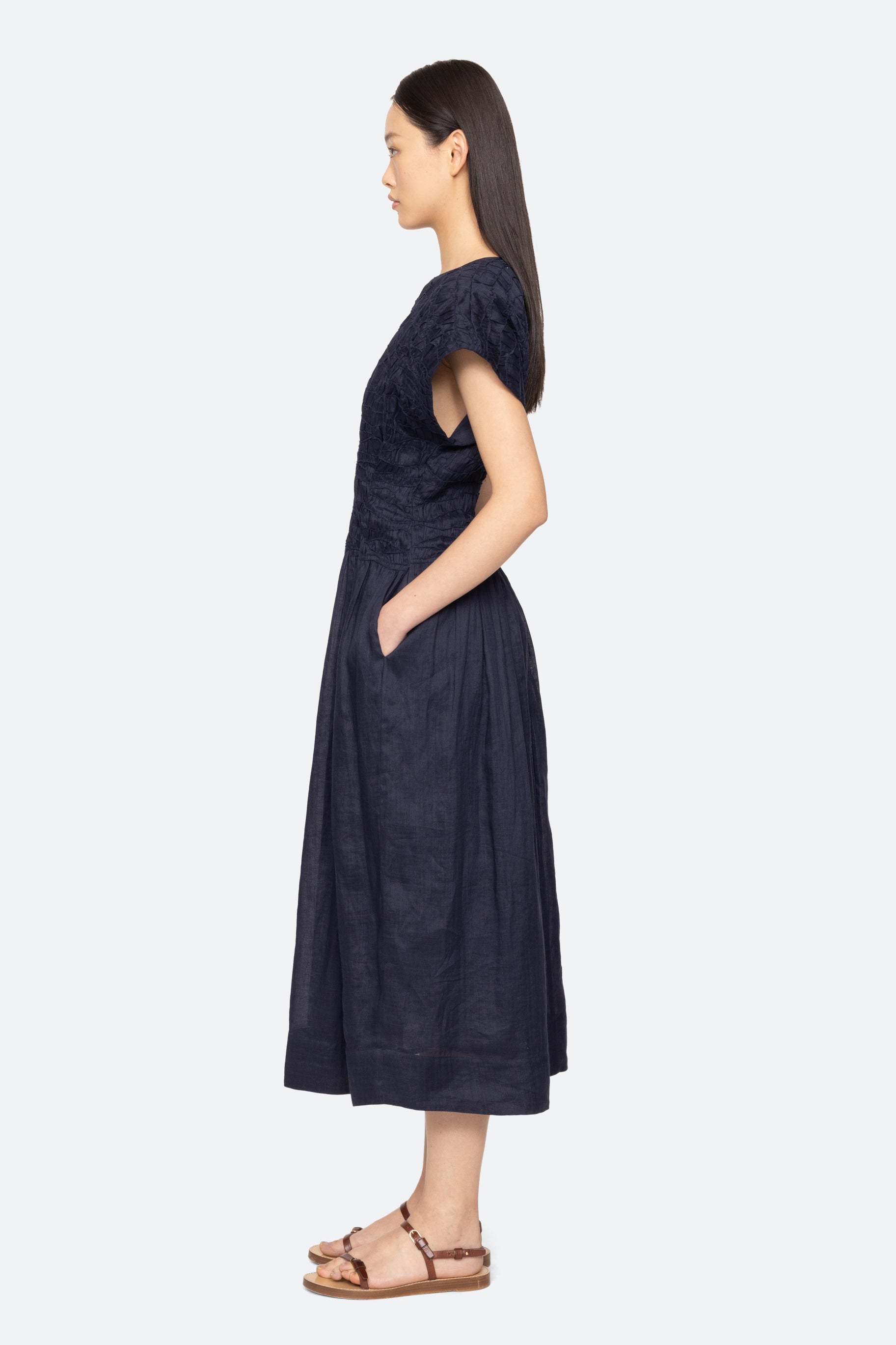 Imogen Dress in Navy