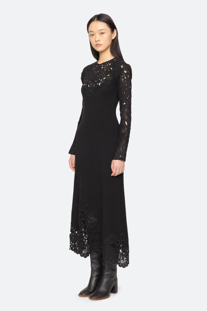 Adelina L/S Dress in Black