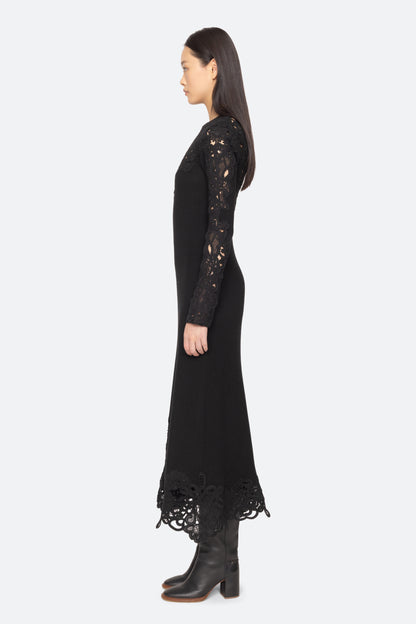 Adelina L/S Dress in Black