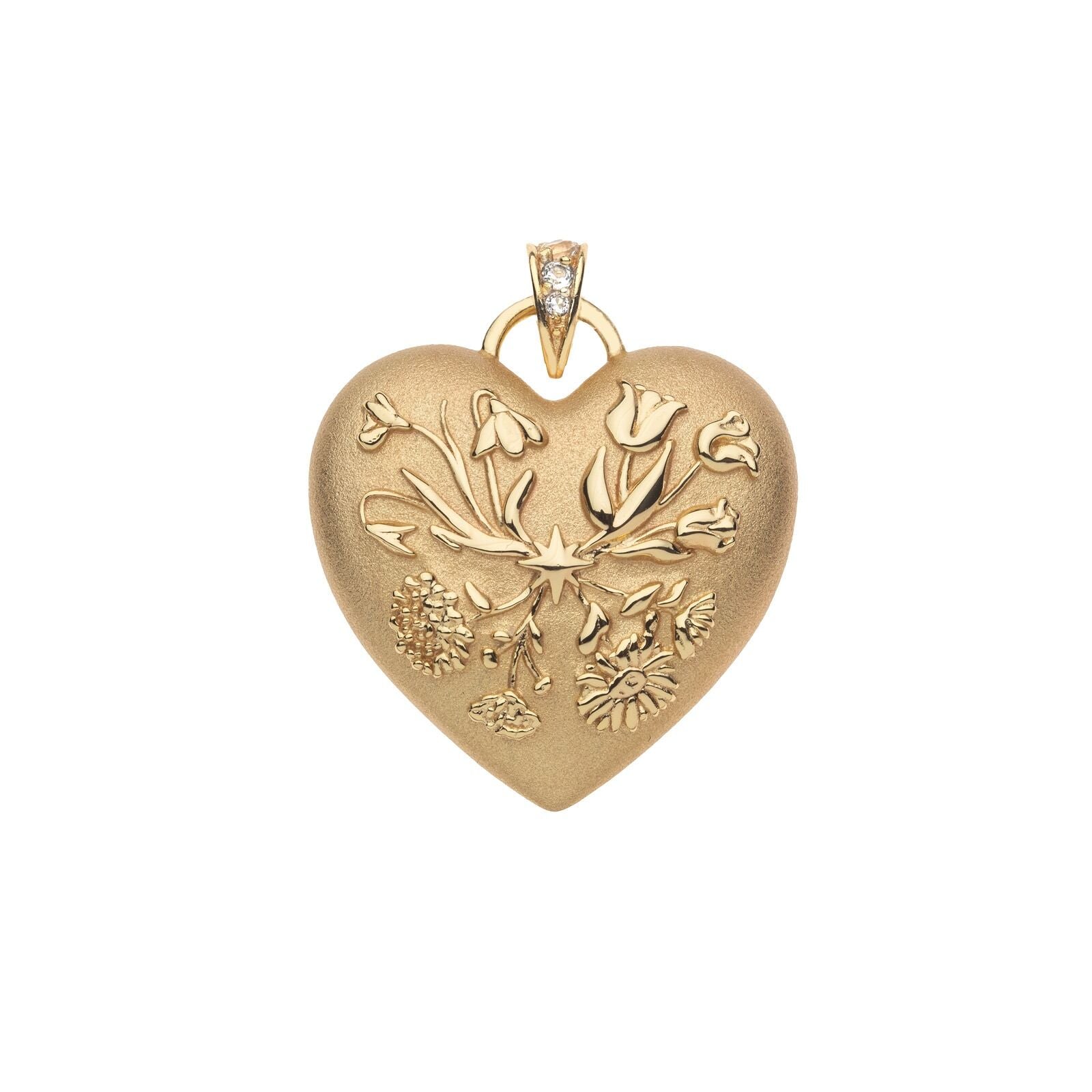HOPE Through All Season Puffy Heart Necklace