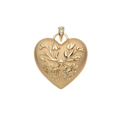 HOPE Through All Season Puffy Heart Necklace