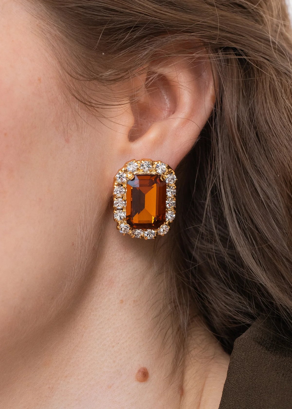Diana Studs in Topaz