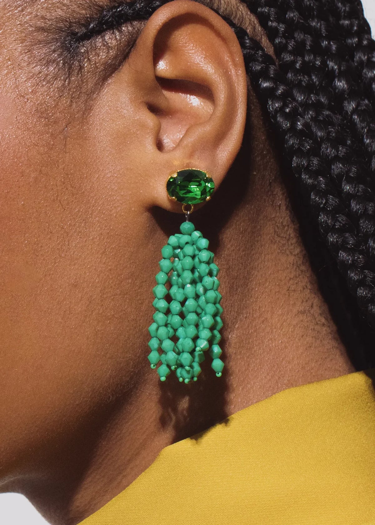 Ryah Earrings in Fern