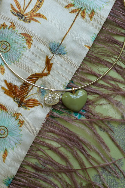 Sage Heart Charm