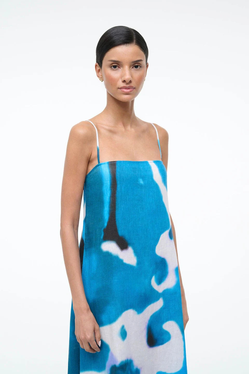 Laura Linen Dress in Blue Haze