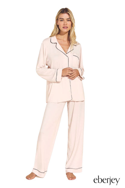 Gisele Long PJ Set in Sorbet Pink/Black