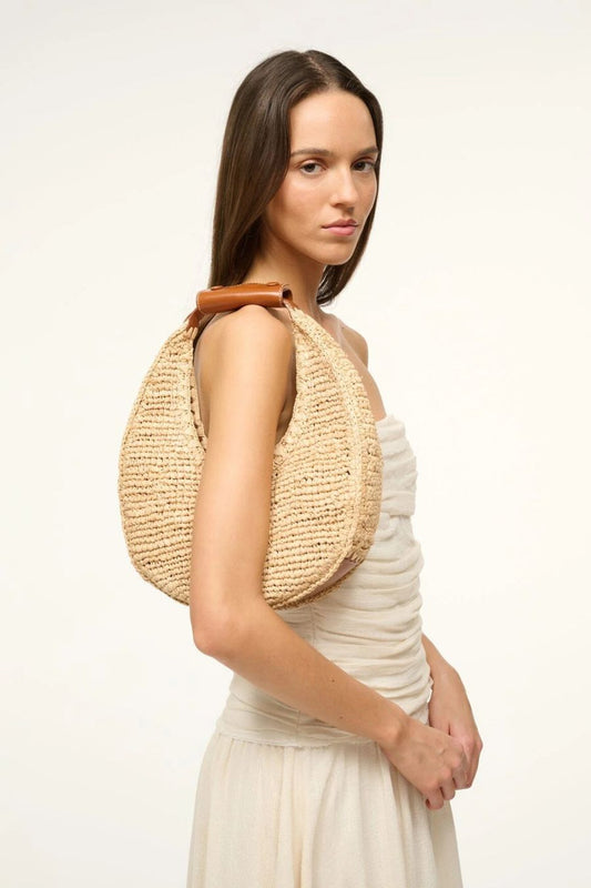 Moon Raffia Bag in Natural