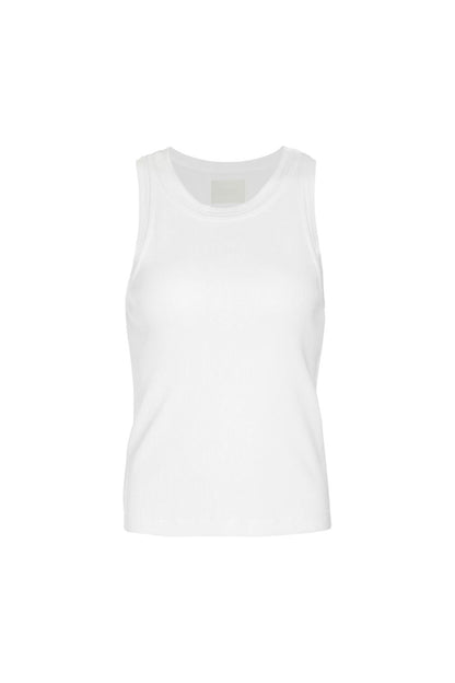 Isabel Rib Tank in White