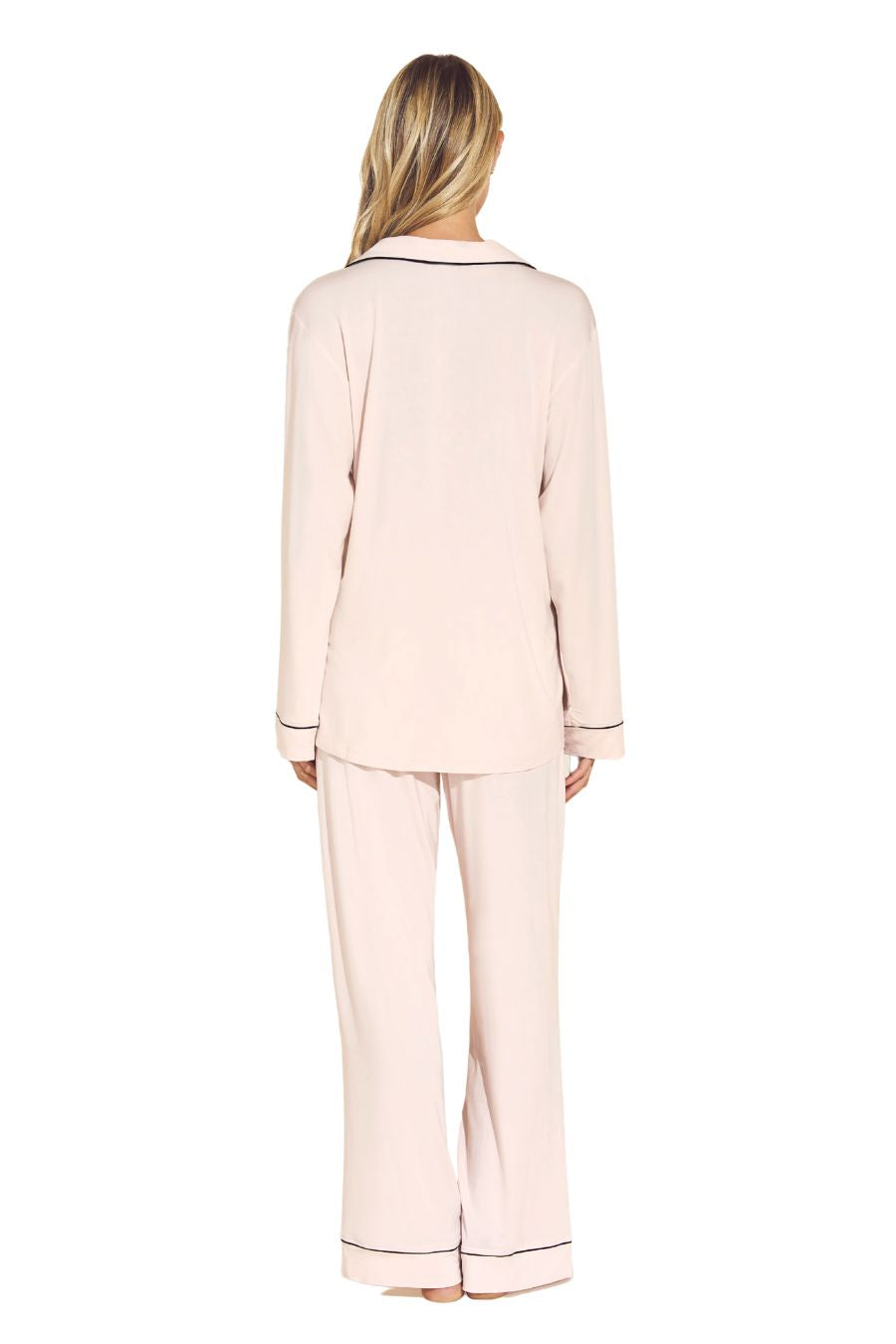 Gisele Long PJ Set in Sorbet Pink/Black