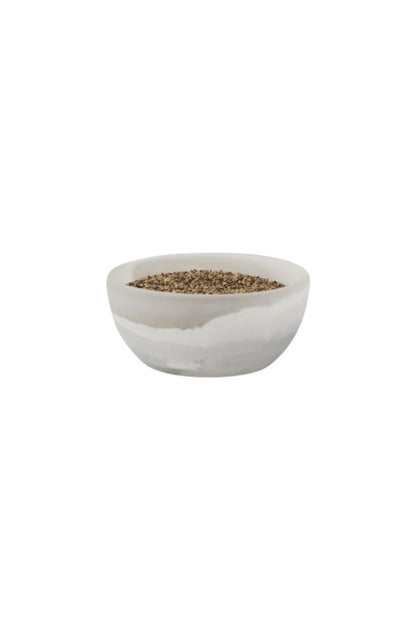 Hugo White Swirled Pinch Bowl