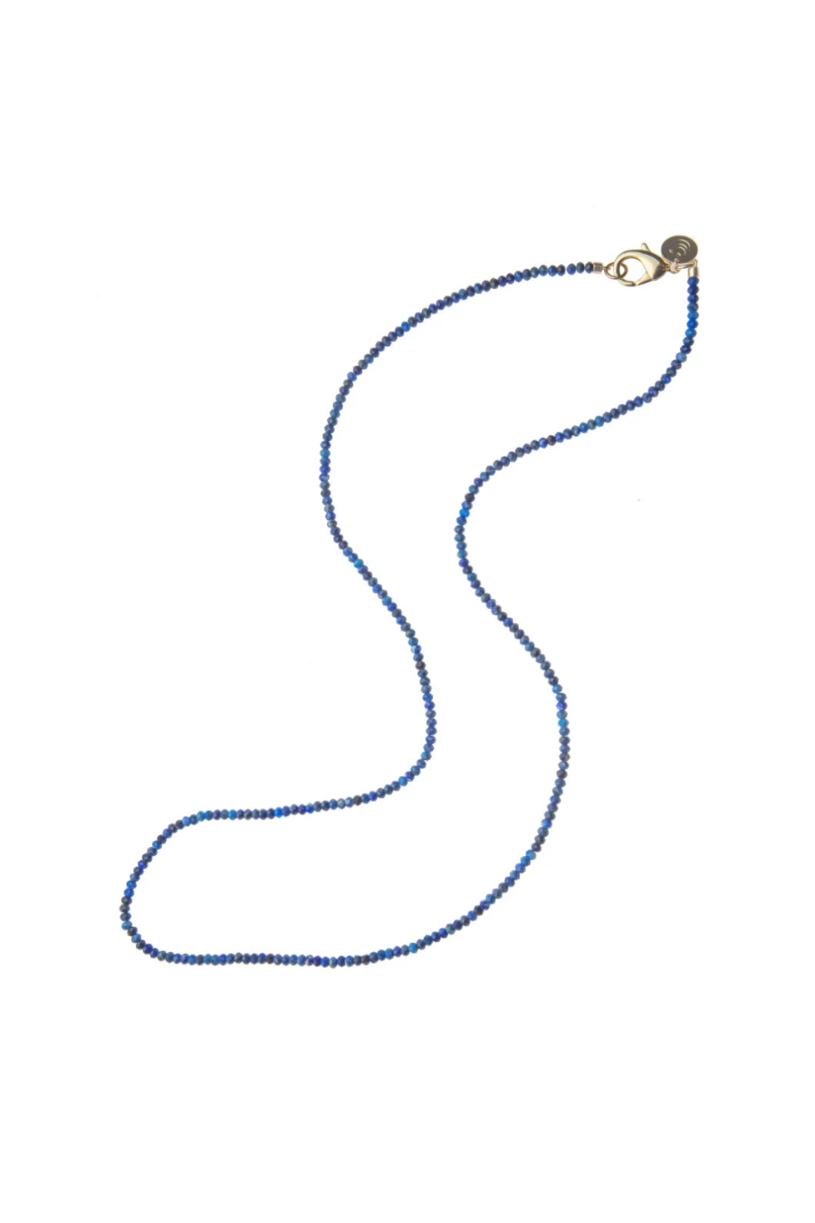 Double Wrap Beaded Necklace in Lapis