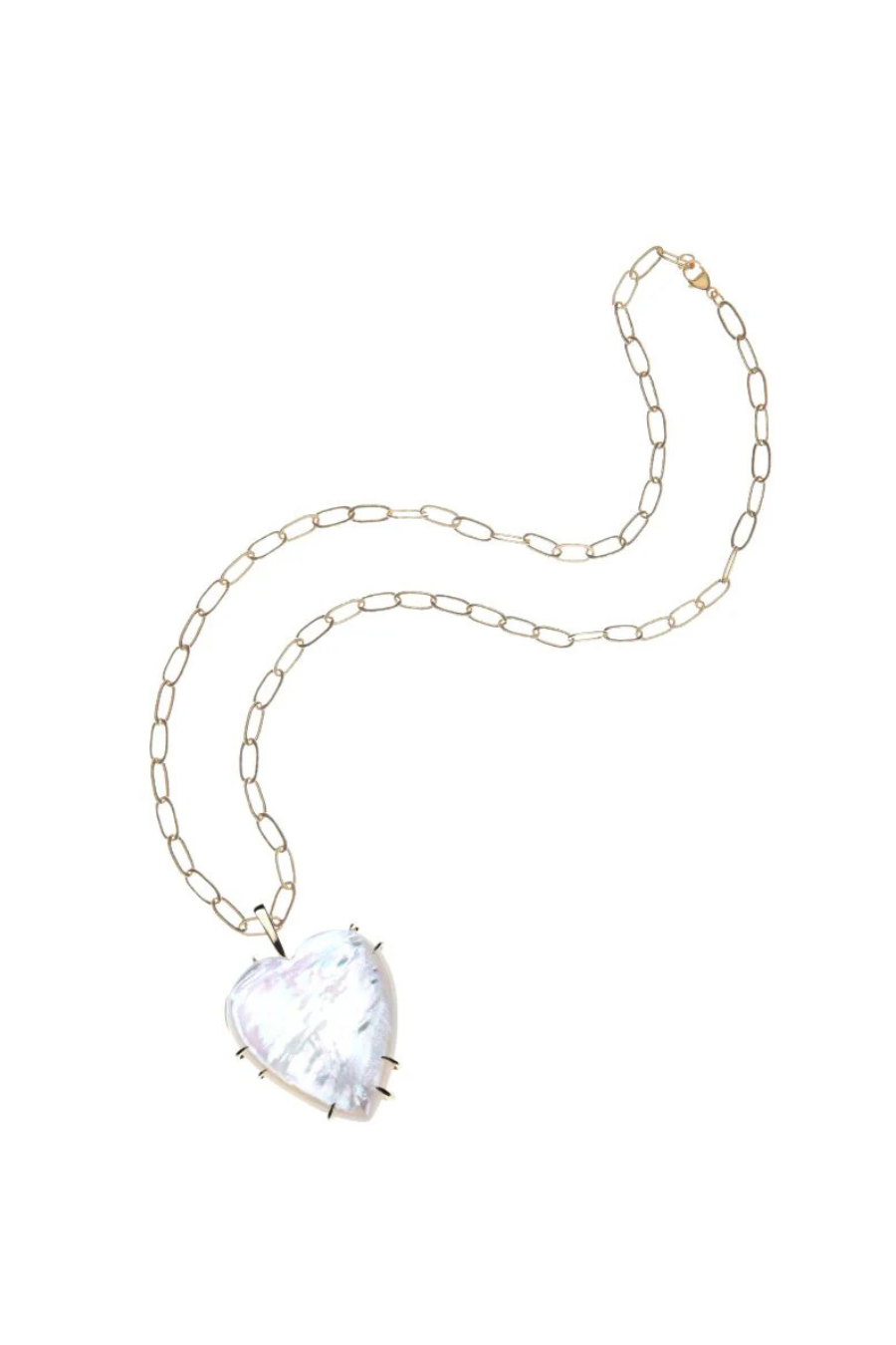 LOVE Carry Your Heart Pendant in Mother of Pearl