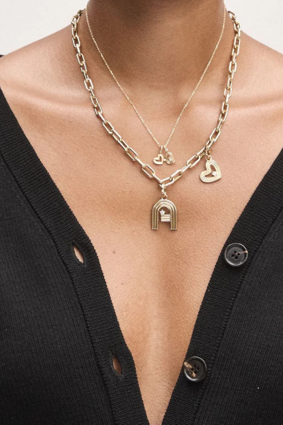 Groovy Diamond E Initial Hinged Charm
