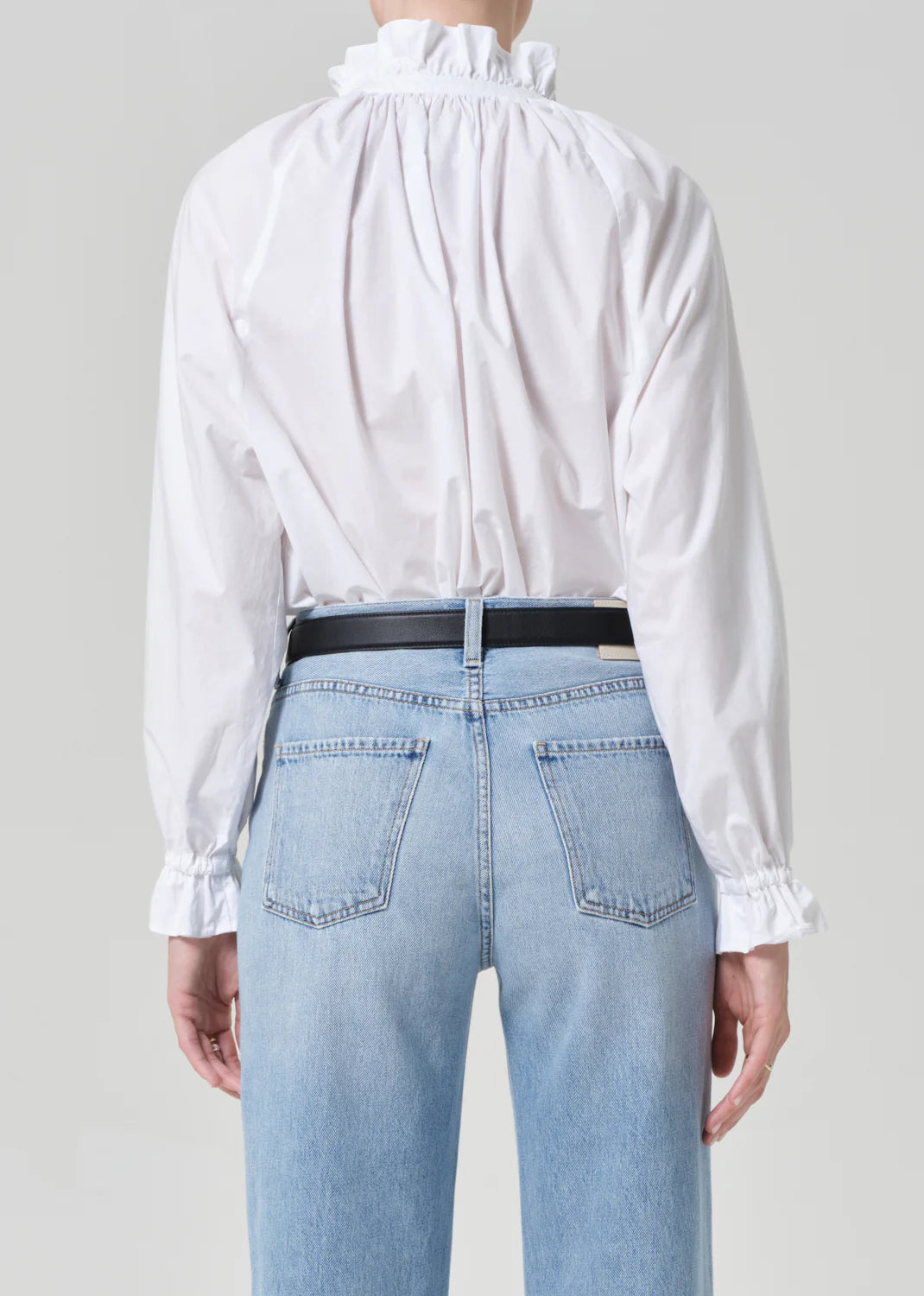 Loretta Ruffle Top in Optic White