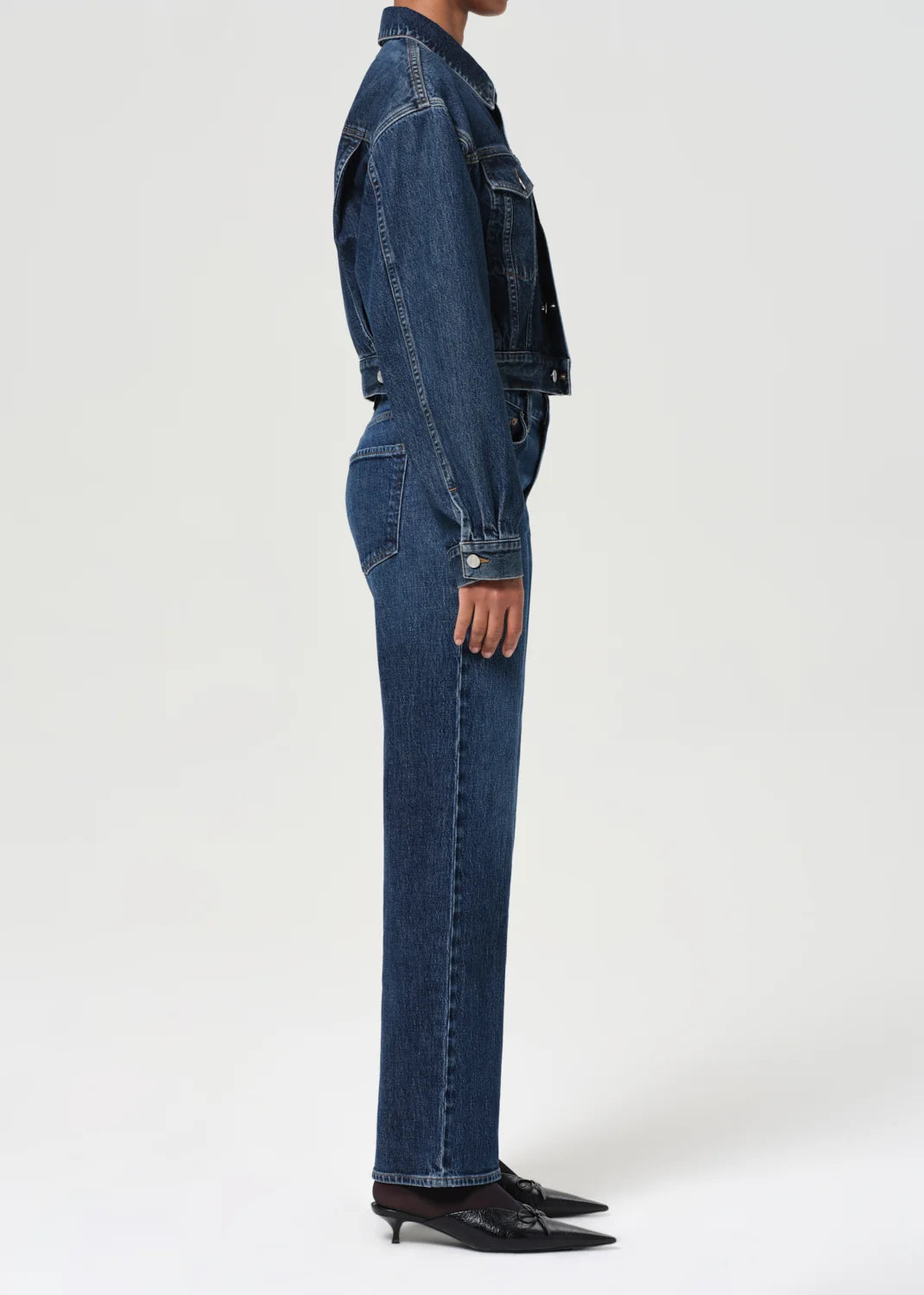 Harper Straight Jean (stretch) in Echo