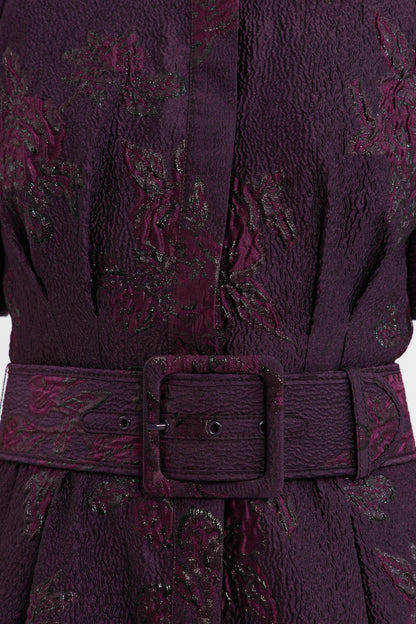 Afina Short Sleeve Gown in Blackberry