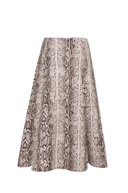 Aisha Skirt in Classic Snake Grey