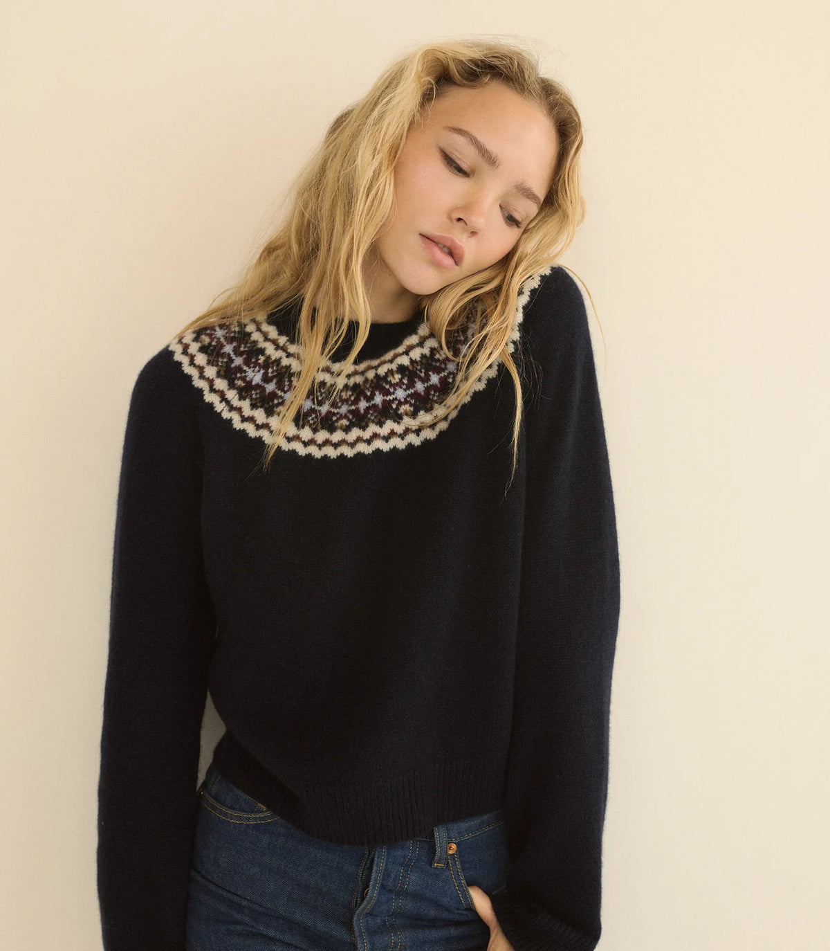 Boniface Cashmere Sweater in Navy