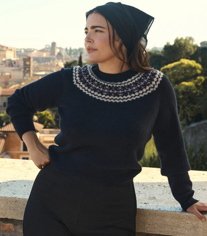 Boniface Cashmere Sweater in Navy