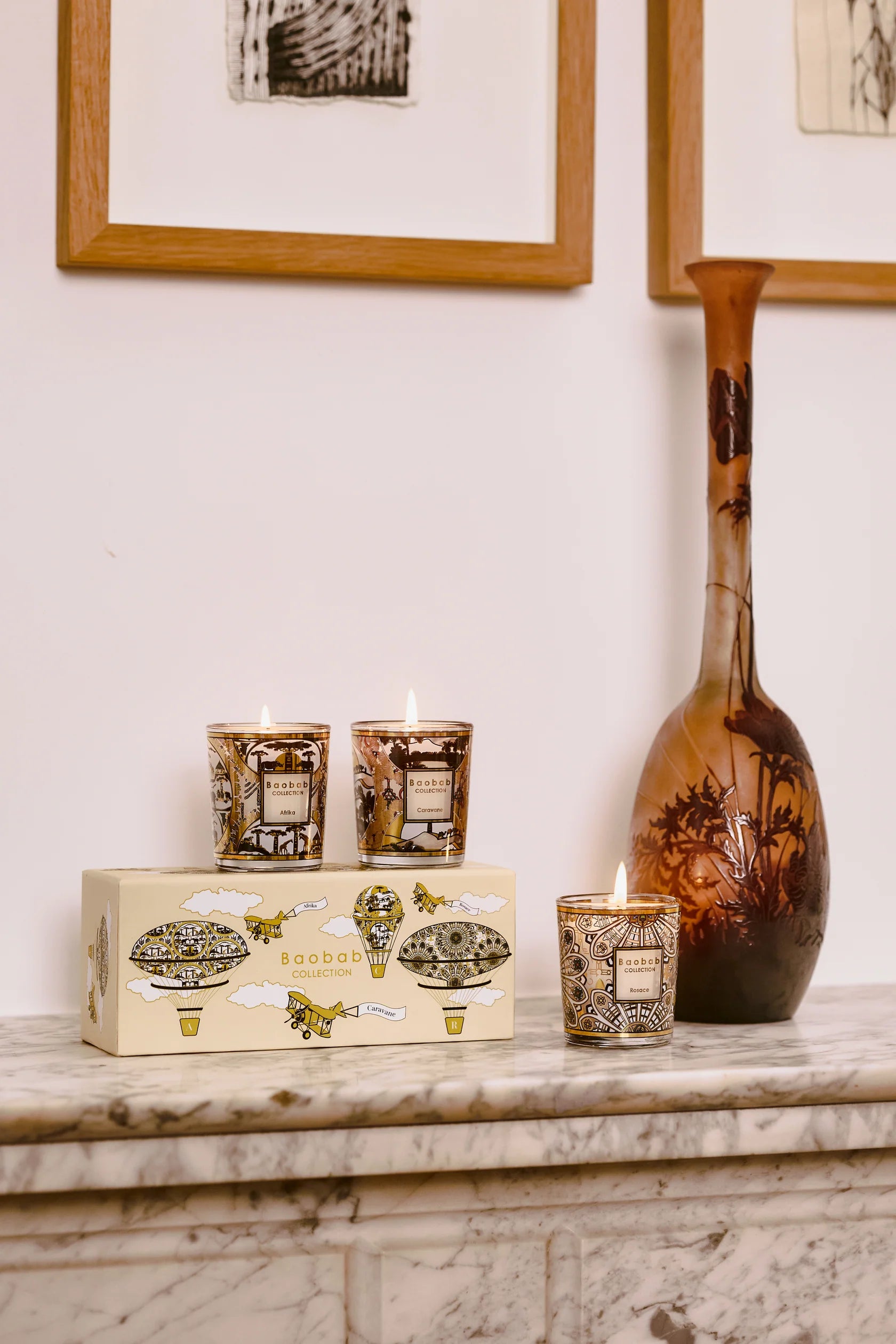 Trio Travel Candles in Rosace - Caravane - Afrika