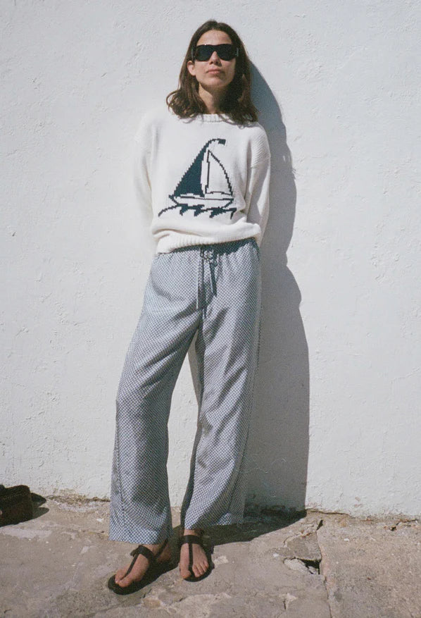 Josette Ivory Cotton Knit Pullover
