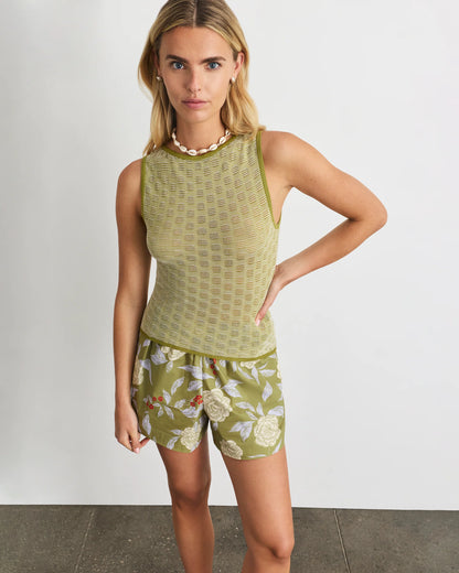 Fallon Short in Artichoke/Lilac Multi