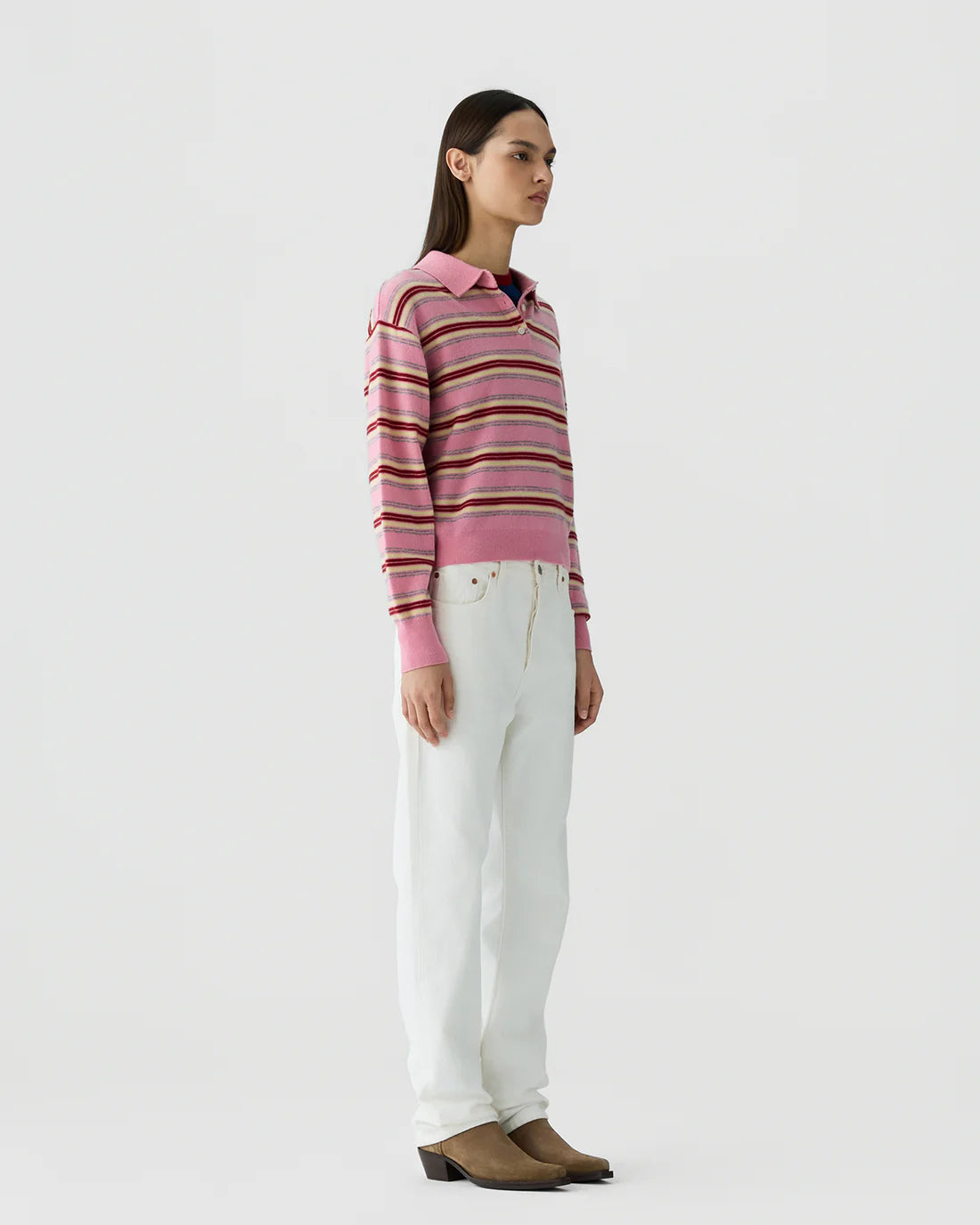 Collegiate Stripe Polo in Sprinkle Combo