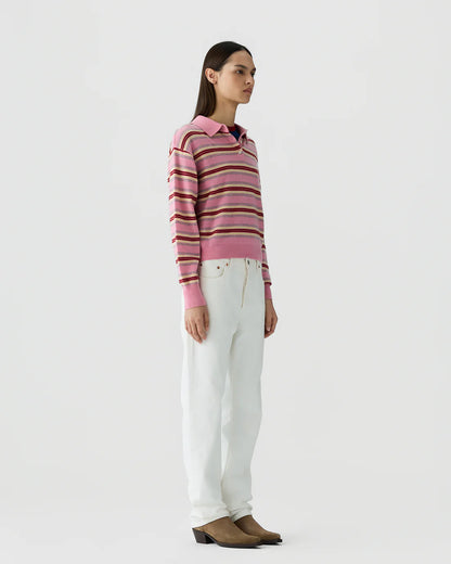 Collegiate Stripe Polo in Sprinkle Combo