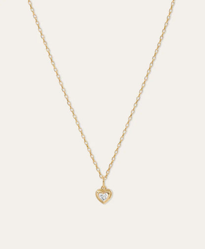 Groovy Diamond Solitaire Heart Charm