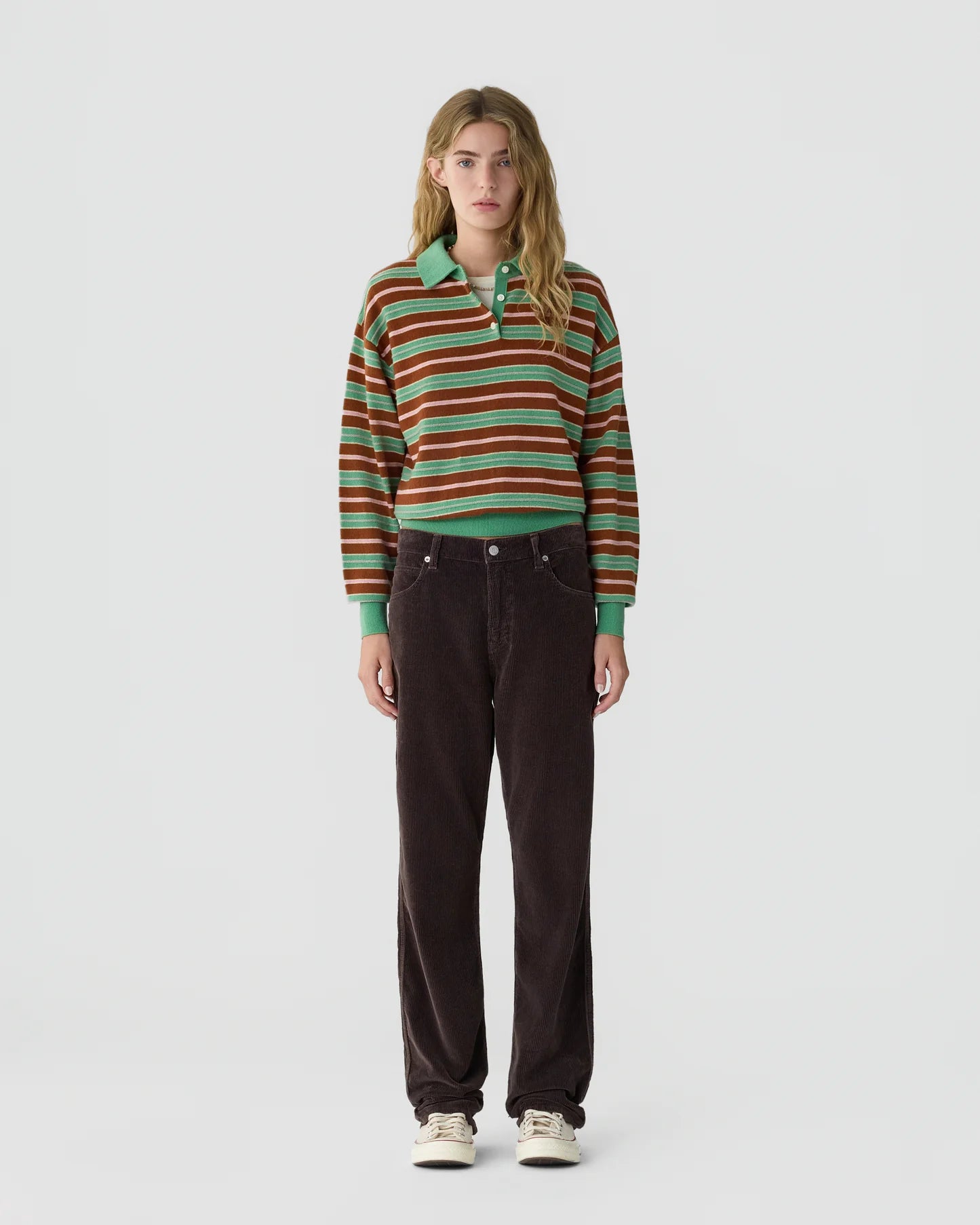Collegiate Stripe Polo in Highland Combo