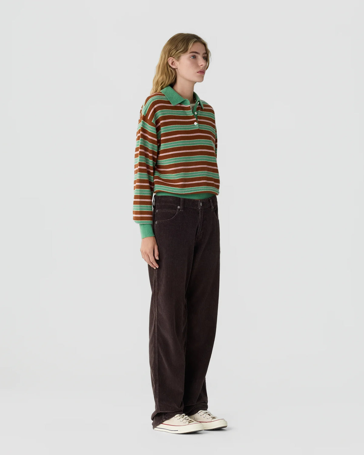 Collegiate Stripe Polo in Highland Combo