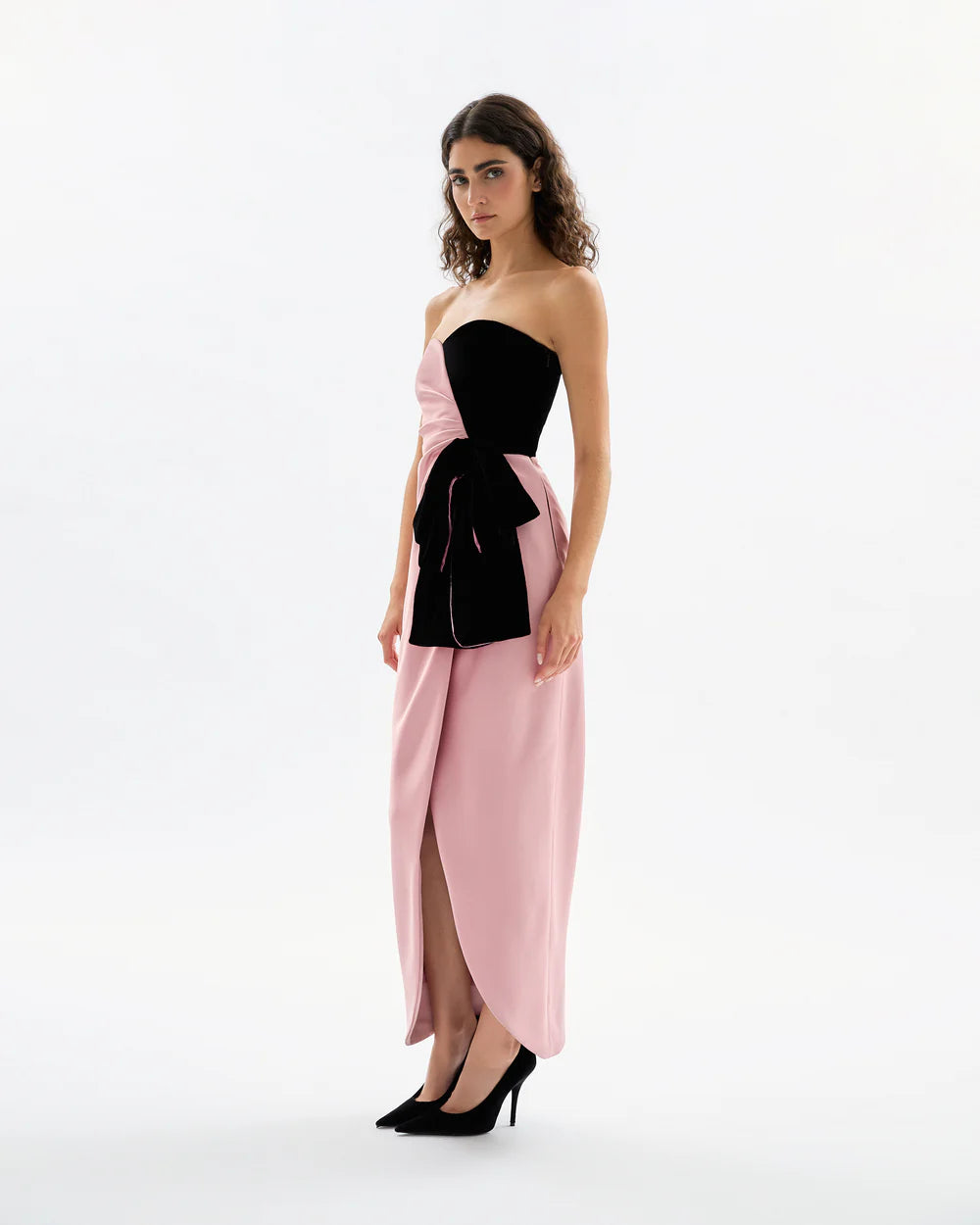 Lala Gown in Rose Quartz/Nori Multi
