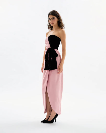 Lala Gown in Rose Quartz/Nori Multi