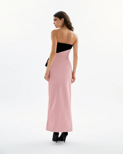 Lala Gown in Rose Quartz/Nori Multi