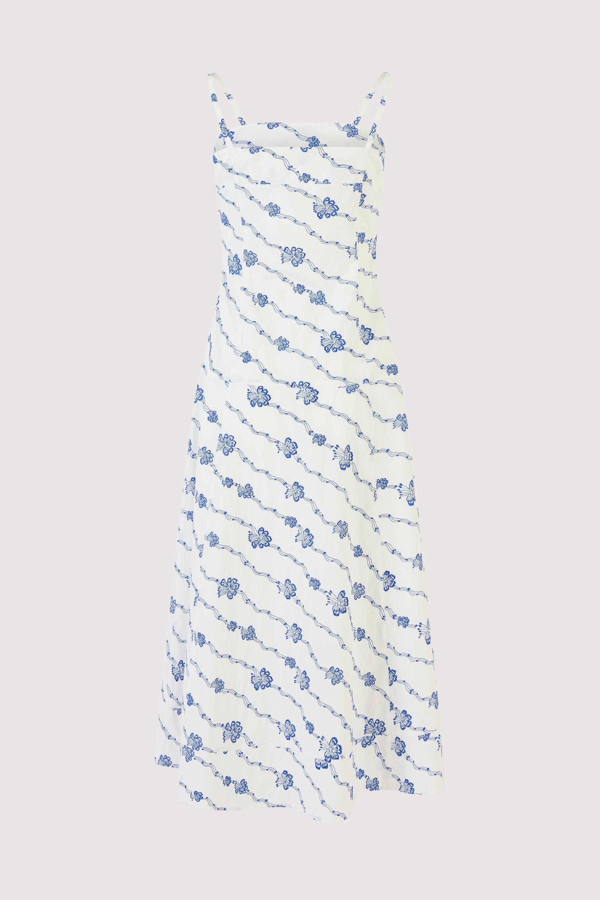 Drop Me a Note Dress in Winding Vines Poplin