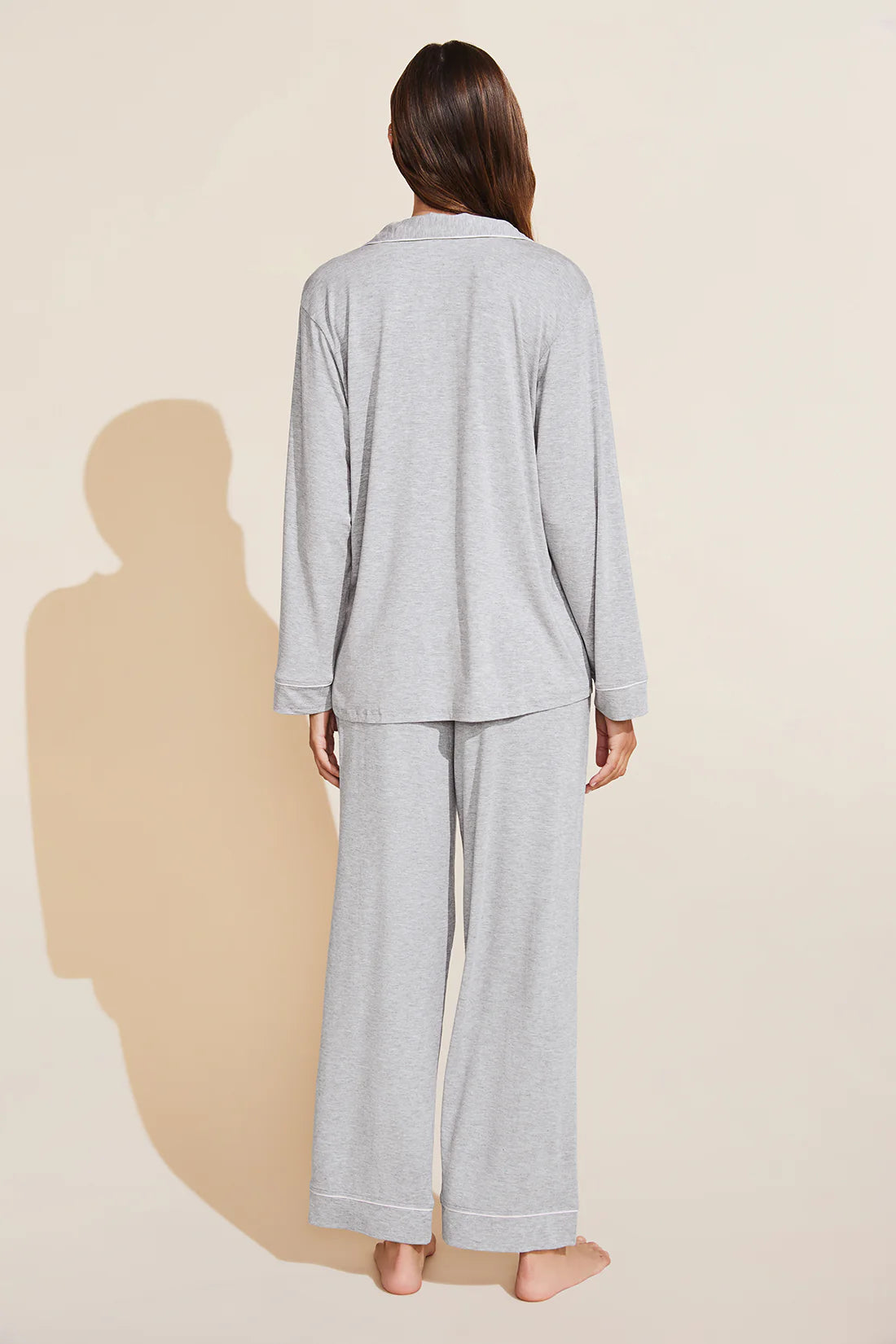 Gisele Long PJ Set in Heather Grey/Pink