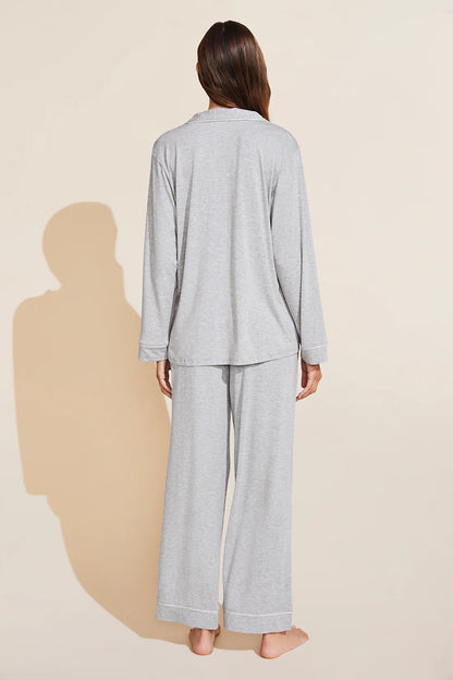 Gisele Long PJ Set in Heather Grey/Pink