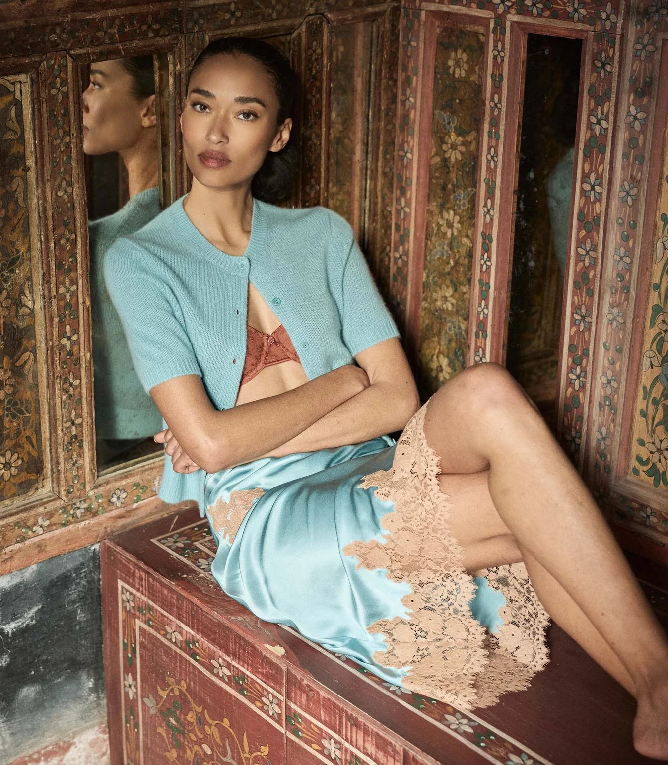 Elowette Skirt in Deep Aquamarine
