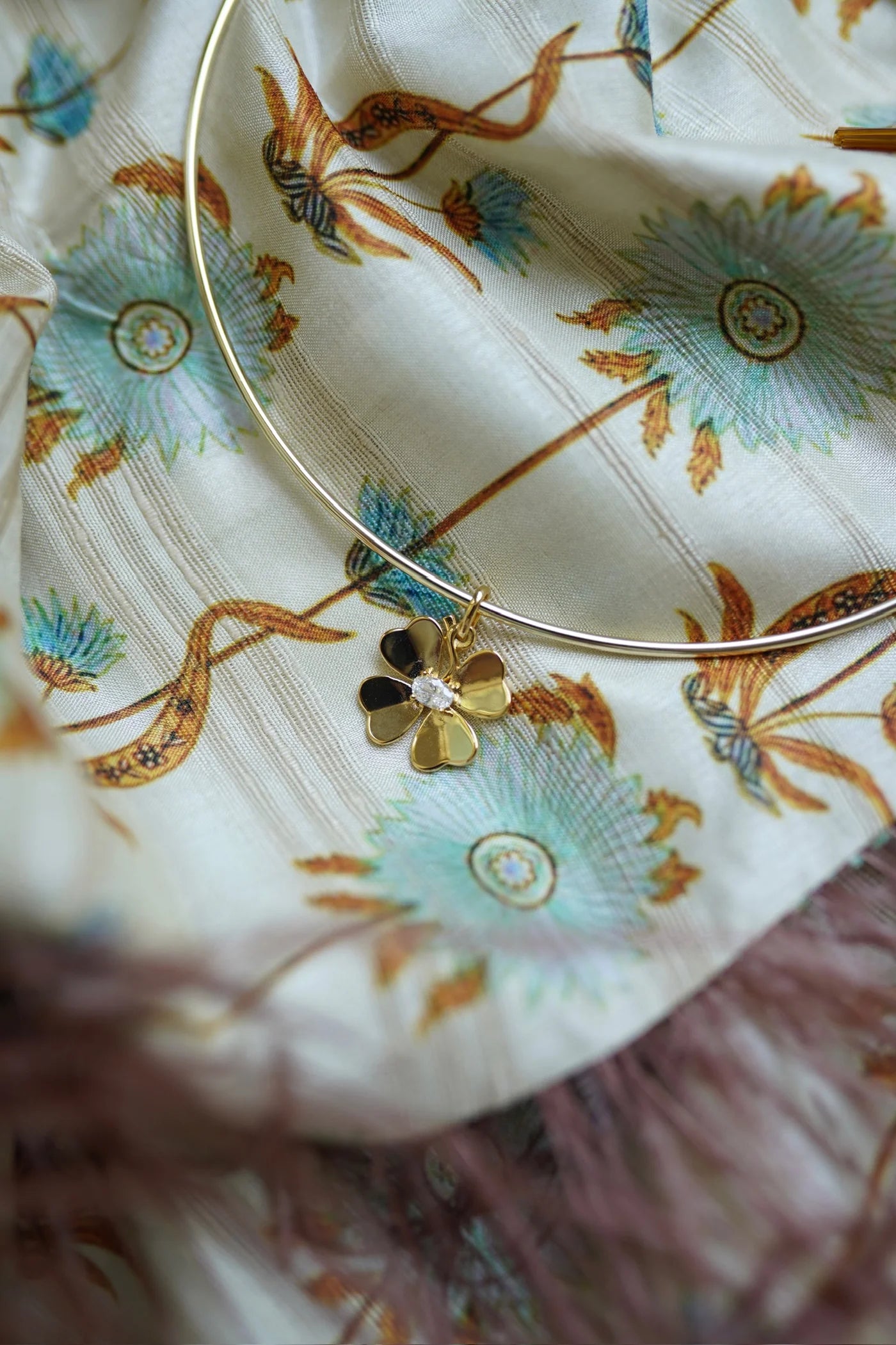 Golden Clover Charm