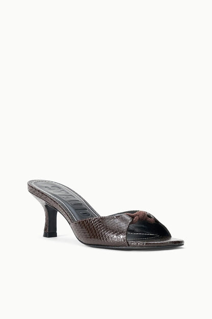 Brynn Mule in Espresso Snake