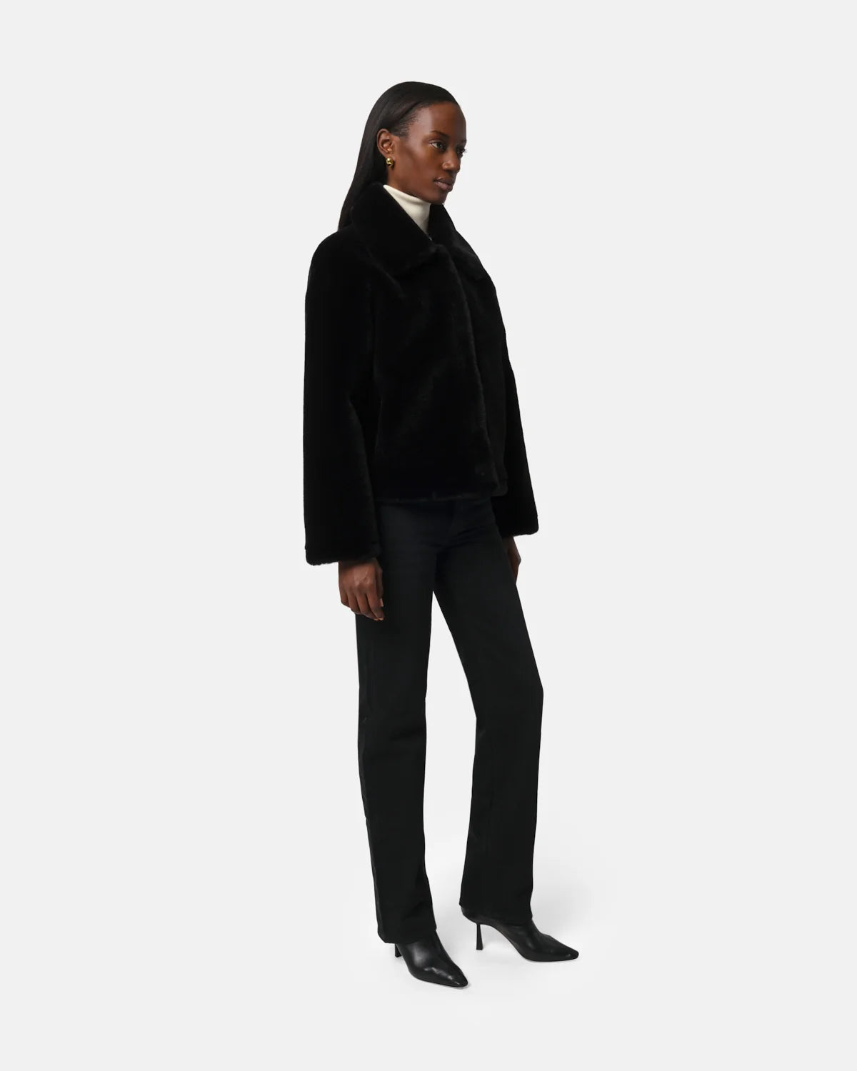 Elis Coat in Noir