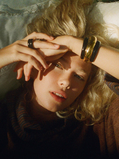 Nazca Cuff in Black