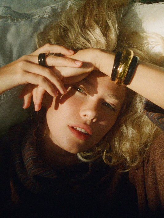 Nazca Cuff in Black