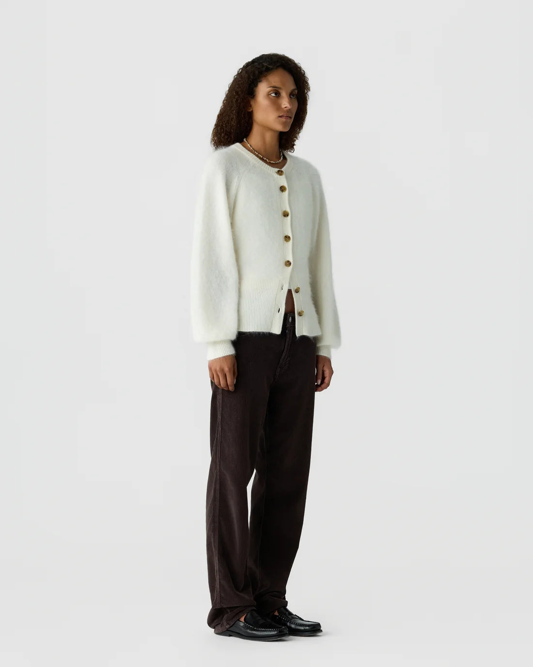 Grizzly Sculpted Cardigan in Cream