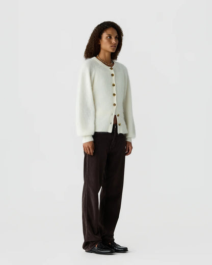Grizzly Sculpted Cardigan in Cream