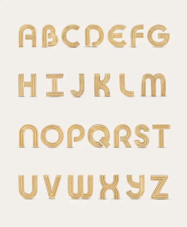 Groovy Initial Midi Bead C